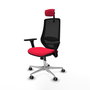 PIQUERAS Y CRESPO Silla de oficina Mardos con mecanismo Sincro, Rojo y Negro
