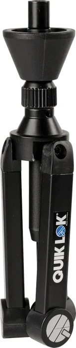 QUIKLOK Soporte Compacto Plegable para Flauta y Clarinete Ajustable de Acero Negro