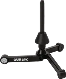 QUIKLOK Soporte Compacto Plegable para Flauta y Clarinete Ajustable de Acero Negro