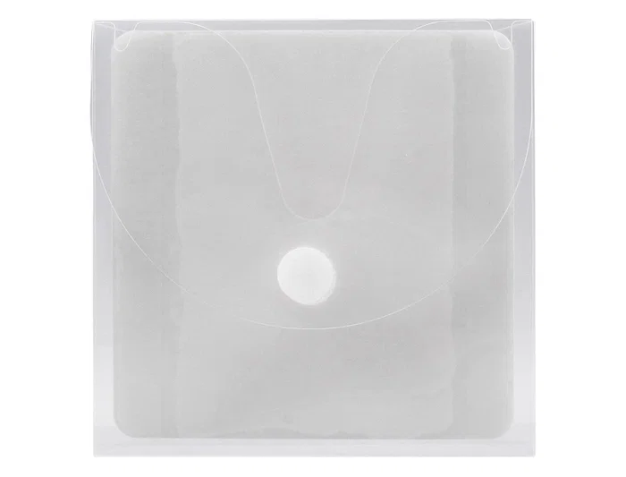 Q-connect Sobre para CD/DVD Polipropileno Transparente con Cierre Velcro Bolsa 5 Unidades