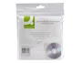 Q-connect Sobre para CD/DVD Polipropileno Transparente con Cierre Velcro Bolsa 5 Unidades
