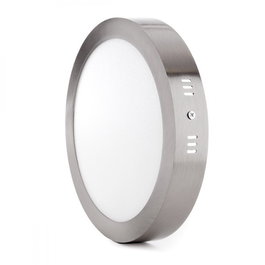 Plafón LED 18W 1800Lm 6000K Circular Níquel Satinado