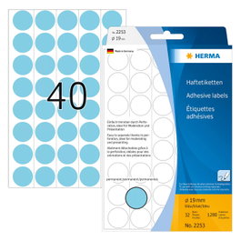 HERMA Etiquetas de identificación por colores Ø 19,0 mm azul