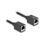 DeLOCK 90324 Cable de extensión de red Cat6a S/FTP RJ45 hembra a RJ45 hembra 0,5 m Negro