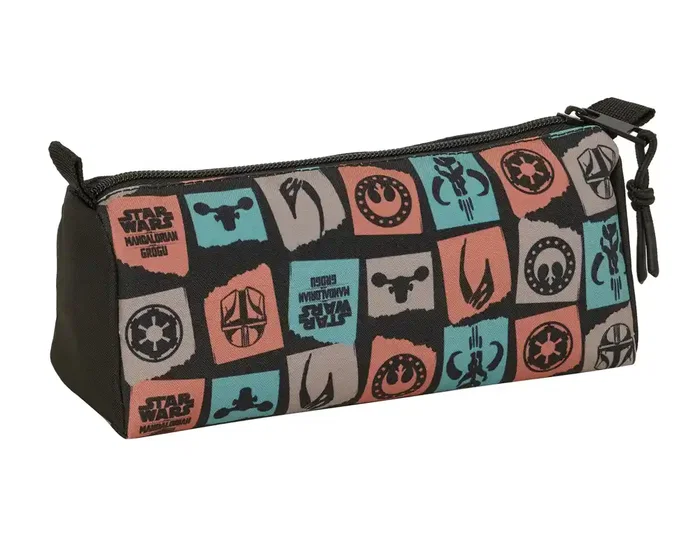 Safta Bolso Escolar Portatodo Estuche The Mandalorian & Grogu 80x210x70 mm con Cremallera