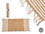 Giftdecor Alfombra Natural Rayas Blanca 70 x 140 cm (Set de 8)