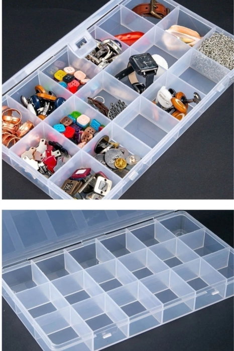 Hermia Caja de Joyería Transparente de Plástico para Joyas y Accesorios