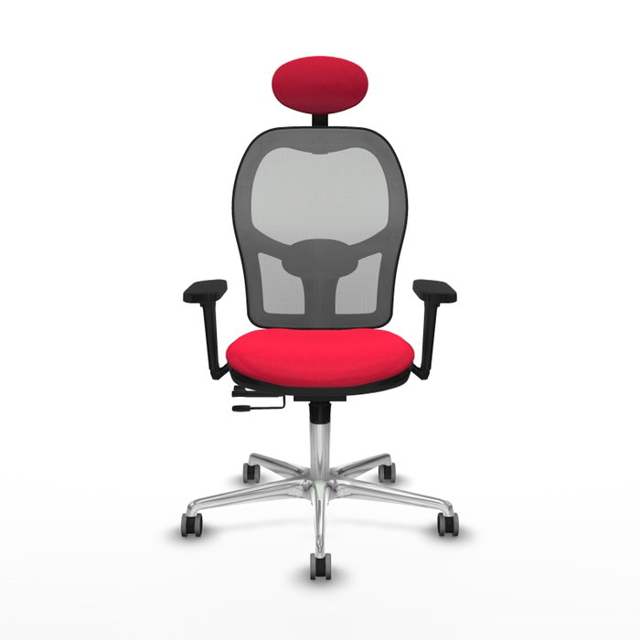 PIQUERAS Y CRESPO Silla de oficina Jorquera con mecanismo Sincro/Traslack, Rojo y Gris PIQUERAS Y CRESPO Silla de oficina Jorquera con mecanismo Sincro/Traslack, Rojo y Gris