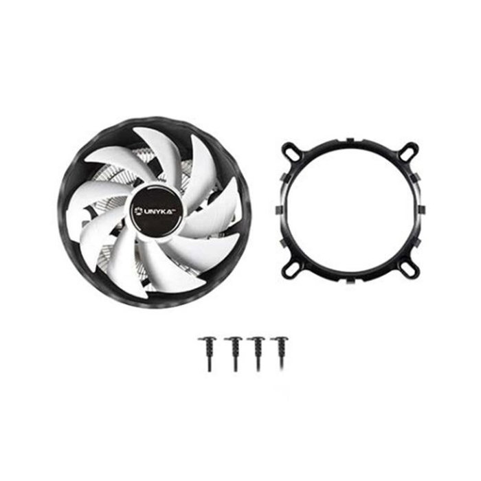 Unyka Jotun DF 120 - Disipador CPU de perfil bajo, ventilador 120 mm, 9 aspas, multi socket (Intel/AMD), color blanco Unyka Jotun DF 120 - Disipador CPU de perfil bajo, ventilador 120 mm, 9 aspas, multi socket (Intel/AMD), color blanco