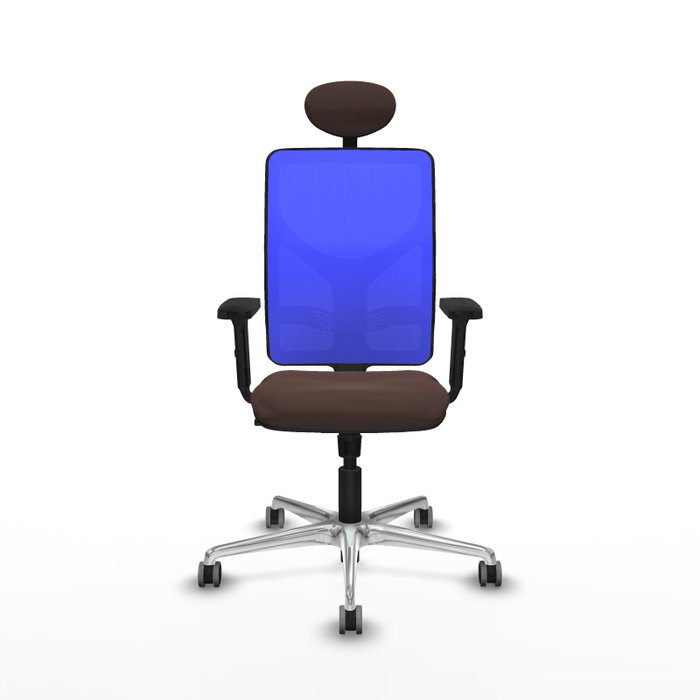 PIQUERAS Y CRESPO Silla de oficina Motilla con mecanismo Sincro, Marrón oscuro y Azul PIQUERAS Y CRESPO Silla de oficina Motilla con mecanismo Sincro, Marrón oscuro y Azul