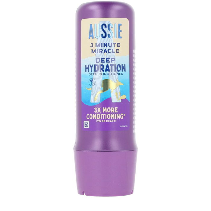 Aussie Deep Hydration 3 Minutes Deep Conditioner Tratamiento Capilar Vegano con Aceites de Jojoba, Aguacate y Macadamia para Cabello Seco - 250 ml