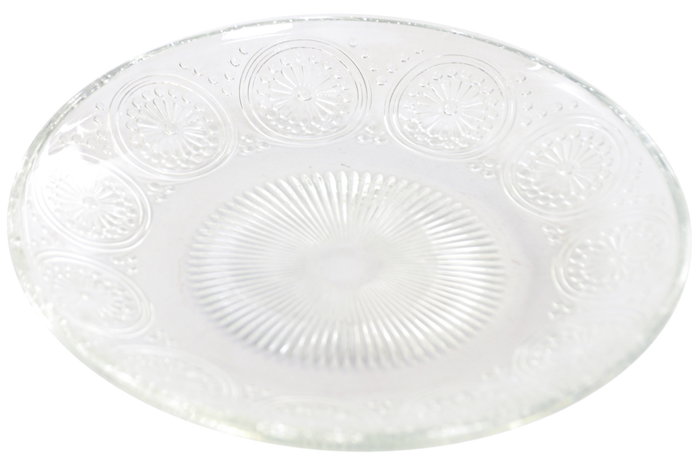 DKD Home Decor Plato de Cristal Mandala Transparente