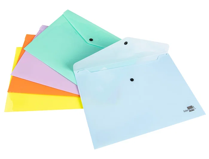 Liderpapel Carpeta Dossier con Broche Polipropileno DIN A4 Celeste Opaco