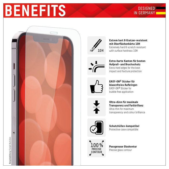 Displex 01254 Protector de Pantalla Vidrio Templado 10H Resistente a Impactos y Rayones para Apple iPhone 6/7/8/SE (2020/2022) 4.7 Pulgadas, Con Paño de Limpieza Displex 01254 Protector de Pantalla Vidrio Templado 10H Resistente a Impactos y Rayones para Apple iPhone 6/7/8/SE (2020/2022) 4.7 Pulgadas, Con Paño de Limpieza