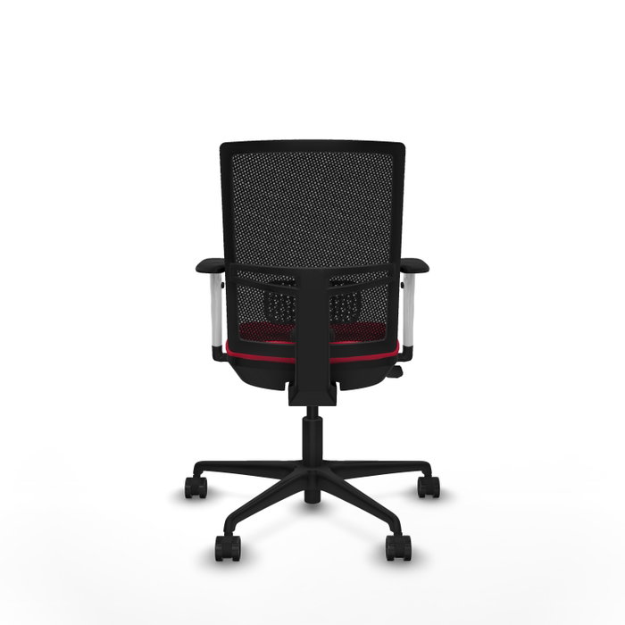 PIQUERAS Y CRESPO Silla de oficina Yunquera con mecanismo Sincro/Traslack Rojo y Negro