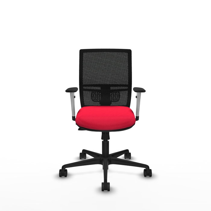 PIQUERAS Y CRESPO Silla de oficina Yunquera con mecanismo Sincro/Traslack Rojo y Negro
