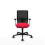 PIQUERAS Y CRESPO Silla de oficina Yunquera con mecanismo Sincro/Traslack Rojo y Negro