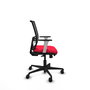 PIQUERAS Y CRESPO Silla de oficina Yunquera con mecanismo Sincro/Traslack Rojo y Negro
