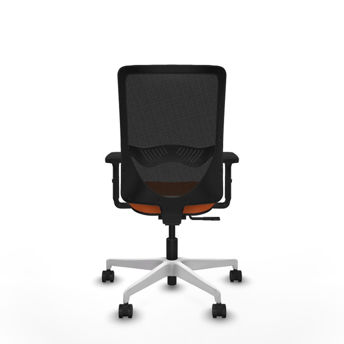 PIQUERAS Y CRESPO Silla de oficina Zulema con Mecanismo Sincro, Tela Naranja y Malla Negra PIQUERAS Y CRESPO Silla de oficina Zulema con Mecanismo Sincro, Tela Naranja y Malla Negra
