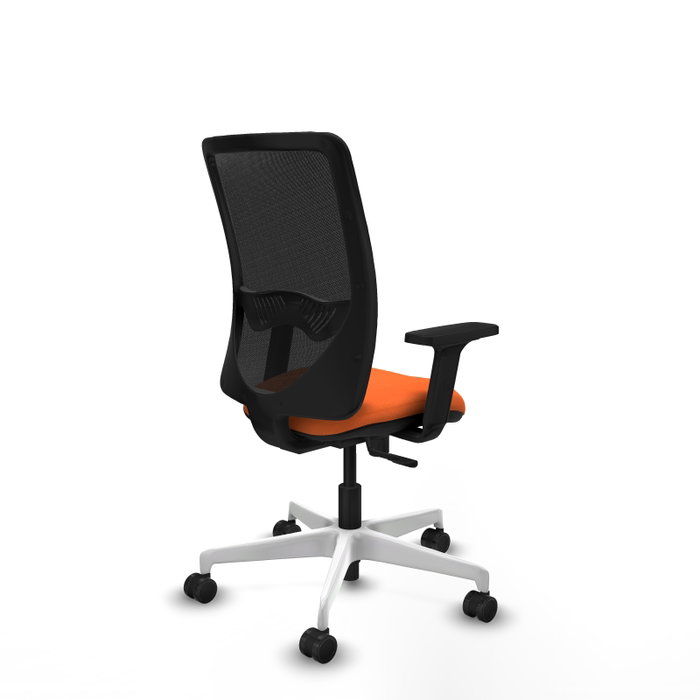 PIQUERAS Y CRESPO Silla de oficina Zulema con Mecanismo Sincro, Tela Naranja y Malla Negra PIQUERAS Y CRESPO Silla de oficina Zulema con Mecanismo Sincro, Tela Naranja y Malla Negra