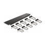 DeLOCK Panel de gestión de cables de 19″ con 10 ganchos metálicos 2U negro