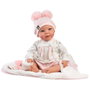 Muñecas Guca Muñeca Reborn Nieves 38 cm con Ropa, Gorro y Chupete - Bebé realista