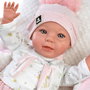 Muñecas Guca Muñeca Reborn Nieves 38 cm con Ropa, Gorro y Chupete - Bebé realista