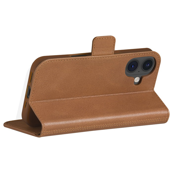 dbramante1928 COPENHAGEN Funda Folio para iPhone 16 de Cuero en Color Bronceado