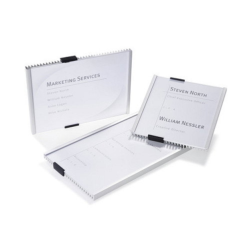Durable Señal de información para puerta 149x148,5mm plata metálico
