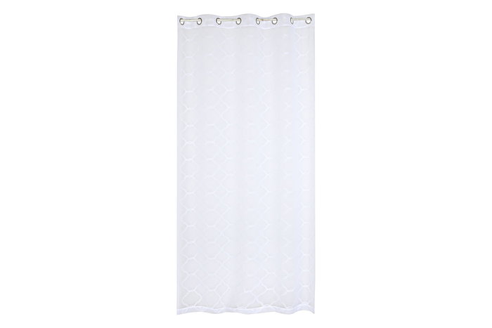 DKD Home Decor White23 Cortina 260 x 140 cm Blanco Poliéster Bordada Anillas DKD Home Decor White23 Cortina 260 x 140 cm Blanco Poliéster Bordada Anillas