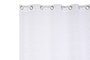 DKD Home Decor White23 Cortina 260 x 140 cm Blanco Poliéster Bordada Anillas