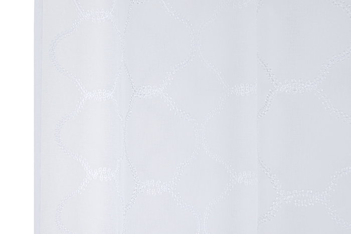 DKD Home Decor White23 Cortina 260 x 140 cm Blanco Poliéster Bordada Anillas DKD Home Decor White23 Cortina 260 x 140 cm Blanco Poliéster Bordada Anillas