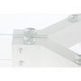 DKD Home Decor Mesa de Comedor de Cristal Templado Blanco y MDF