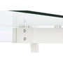 DKD Home Decor Mesa de Comedor de Cristal Templado Blanco y MDF