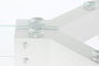 DKD Home Decor Mesa Comedor Moderno Blanco Transparente Cristal y MDF 160x90x75 cm