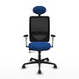 PIQUERAS Y CRESPO Silla de oficina Zulema con mecanismo Sincro/Traslack, Azul y Negro