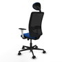 PIQUERAS Y CRESPO Silla de oficina Zulema con mecanismo Sincro/Traslack, Azul y Negro