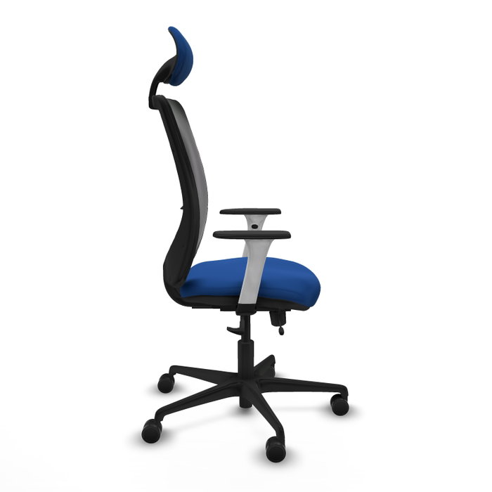 PIQUERAS Y CRESPO Silla de oficina Zulema con mecanismo Sincro/Traslack, Azul y Negro