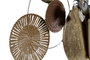 DKD Home Decor Decoración de Pared Metal Círculos Dorado