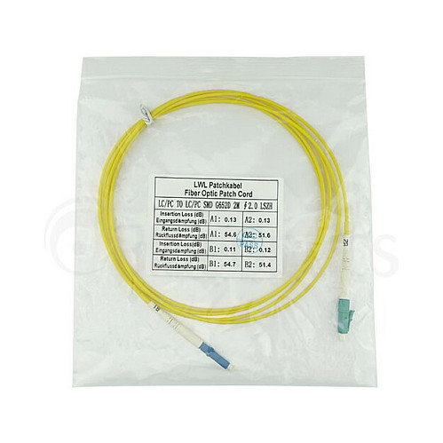 BlueOptics Cable de parcheo de fibra óptica Simplex LC-UPC a LC-APC SM OS2 7,5m BlueOptics Cable de parcheo de fibra óptica Simplex LC-UPC a LC-APC SM OS2 7,5m
