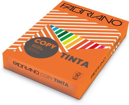 SADIPAL Paquete de papel Fabriano A4 color naranja intenso 500 hojas 80g