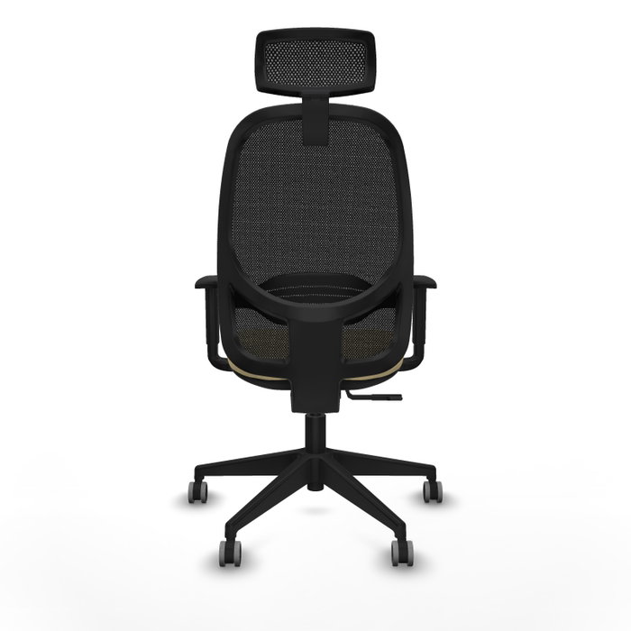 PIQUERAS Y CRESPO Silla de oficina Cilanco con mecanismo Sincro, Crema y Negro