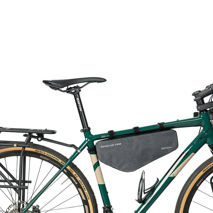 Basil Navigator Storm Bolsa de Cuadro Impermeable 2.2L - Poliéster, Montaje Velcro