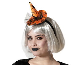 atosa Diadema de Bruja Naranja con Sombrero y Detalles Festivos