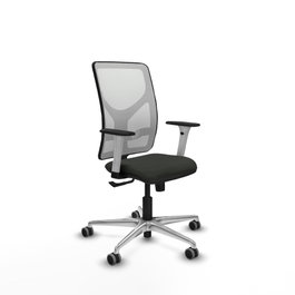 PIQUERAS Y CRESPO Silla de oficina Motilla con mecanismo Sincro Negro y Blanco