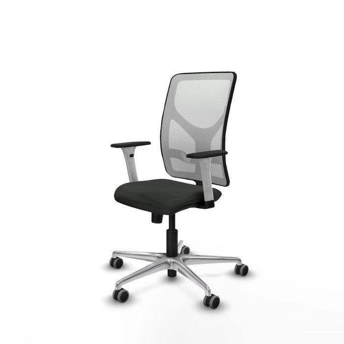 PIQUERAS Y CRESPO Silla de oficina Motilla con mecanismo Sincro Negro y Blanco