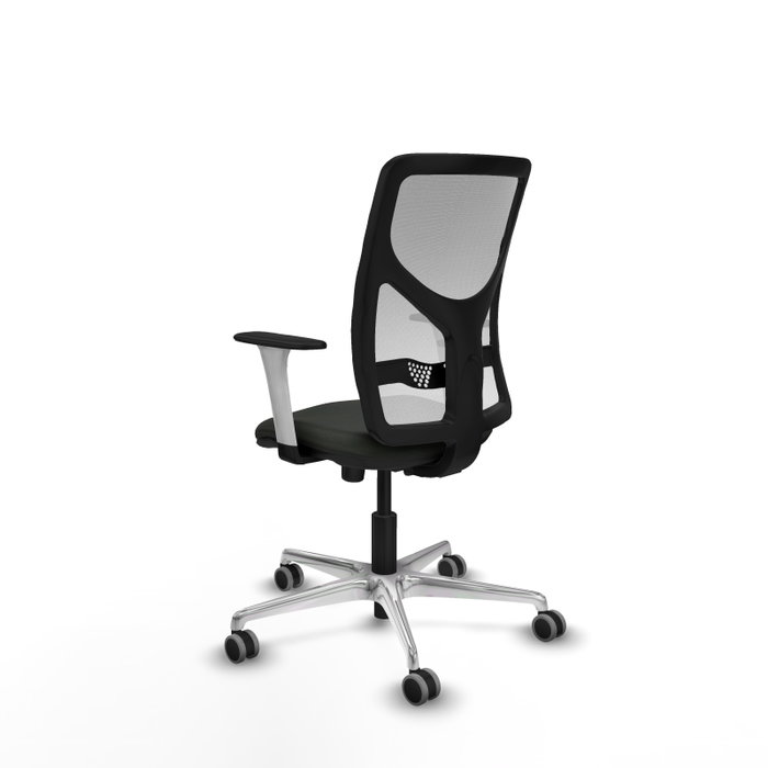 PIQUERAS Y CRESPO Silla de oficina Motilla con mecanismo Sincro Negro y Blanco
