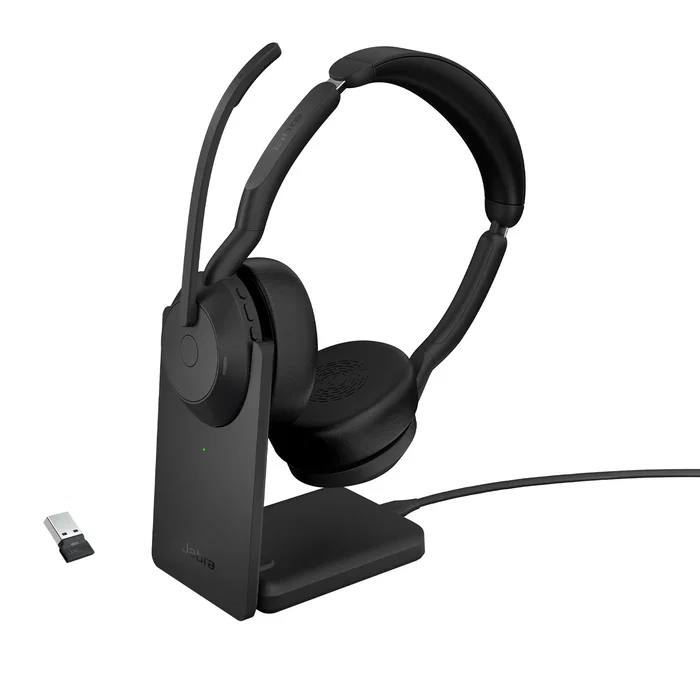 Jabra Evolve2 55 UC Stereo - Auriculares Inalámbricos Negro con Base de Carga Jabra Evolve2 55 UC Stereo - Auriculares Inalámbricos Negro con Base de Carga