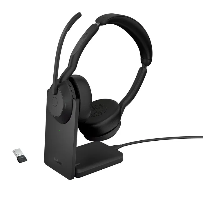Jabra Evolve2 55 UC Stereo con Base de Carga Negro