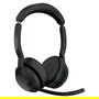 Jabra Evolve2 55 UC Stereo Auriculares Supraaurales Inalambricos Bluetooth 5.2 para Oficina con Base y Microfono Boom, Negro